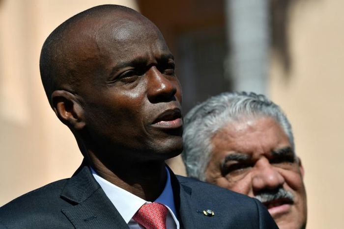Haitain President Jovenel Moïse (pictured March 2019) denied allegations he was at the center of an embezzlement scheme that siphoned off Venezuelan aid money intended for road repairs
