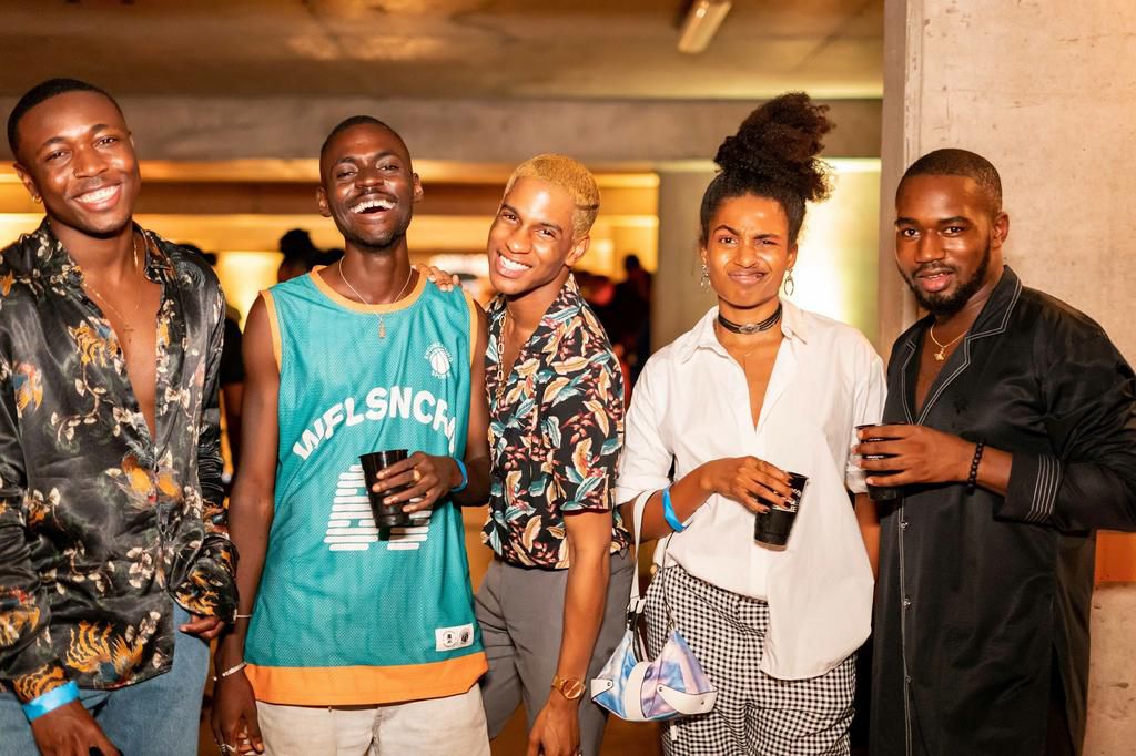 BAINGOR JOINER, DENOLA GREY, YAGAZIE EMEZI at the Jameson Hats and Tatts party