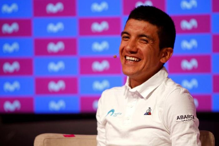 Ecuadorean cyclist Richard Carapaz (pictured June 10, 2019) shocked the cycling world by winning the three-week tour of Italy -- the second most prestigious stage race in the sport after the Tour de France