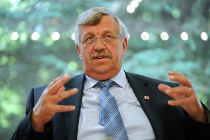 Walter Luebcke, city administrative chief of Kassel, western Germany, pictured in 2012, was found dead with a gunshot wound to the head, police said