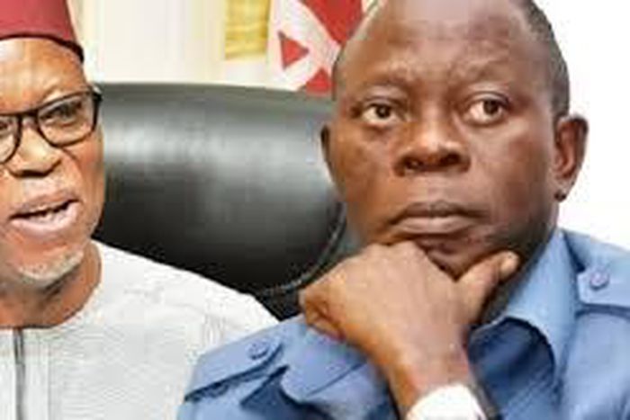 Chief John Odigie-Oyegun and Mr Adams Oshiomhole