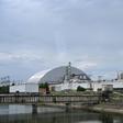 The Chernobyl nuclear power plant with the New Safe Confinement dome covering the remains of the fourth reactor