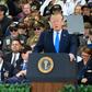Donald Trump joined other world leaders in northern France where thousands of well-wishers gathered to pay tribute to the ever-dwindling number of veterans of the famed landings which shaped the outcome of World War II.