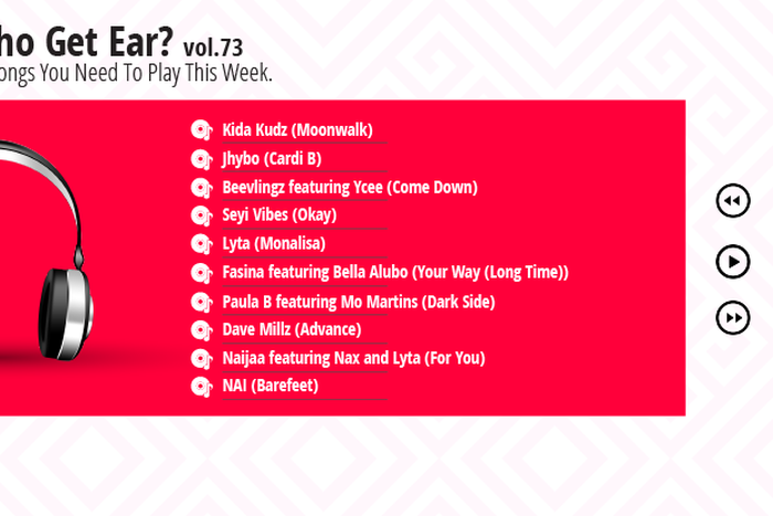 Who Get Ear Vol. 73: 10 Songs You Need To Play This Week. (Pulse Nigeria)