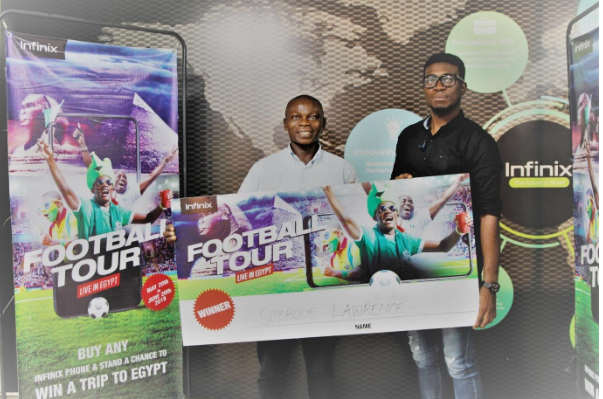 MOOD = Ecstatic as the “Infinix Football Tour: Live in Egypt” activity picks its first winner