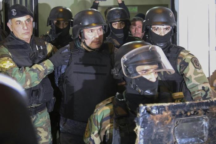 Jose Lopez (C), pictured in June 2016, has been sentenced to six years in prison for trying to hide $9 million in a convent