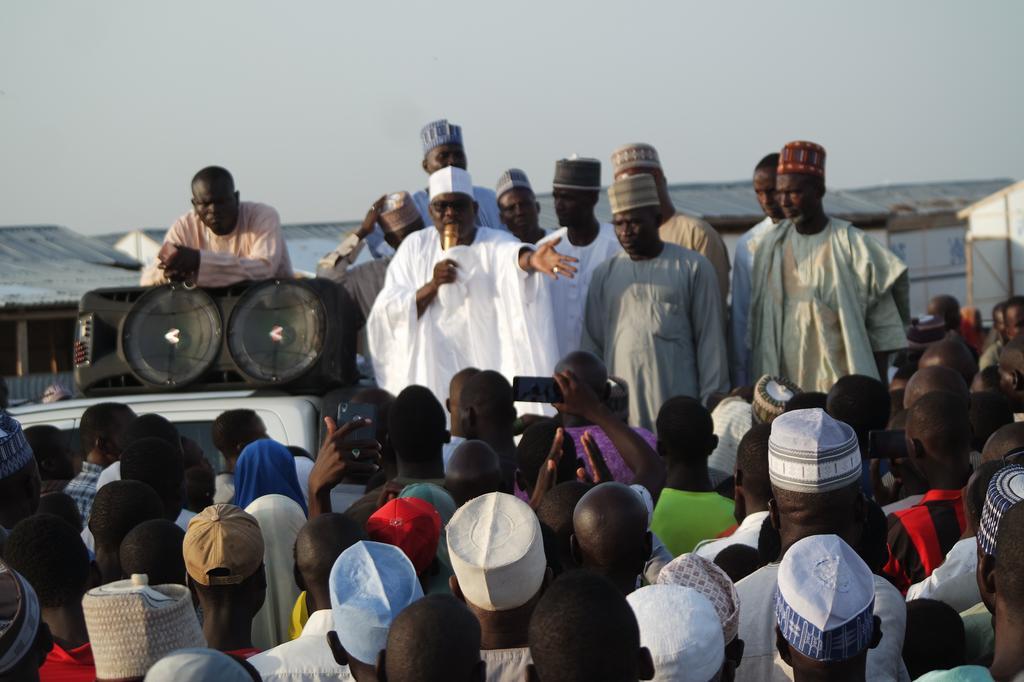 Sen. Ndume weeps as he urges IDPs to return home[NAN]