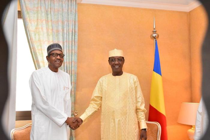 President Buhari and President Idris Deby Itno of Chad hold bilateral meeting in Makkah, Saudi Arabia on the margins of the Organisation of Islamic Cooperation (OIC) Summit (Twitter @NGRPresiden)