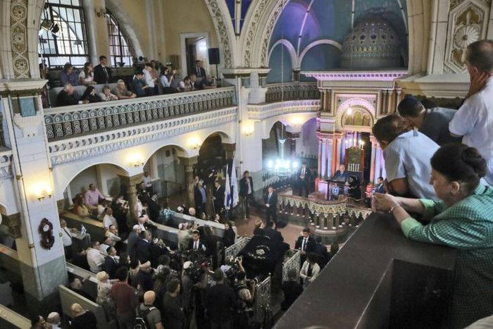 The Lithuanian Jewish Community said it was temporarily closing the Choral Synagogue in Vilnius, pictured here in 2018