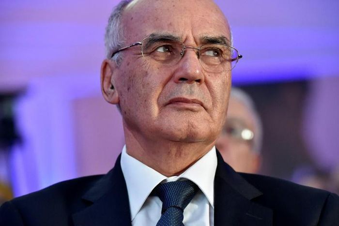 Algeria's former industry minister Youcef Yousfi, seen in this October 2018 picture, has been placed in preventive detention on allegations of squandering public money