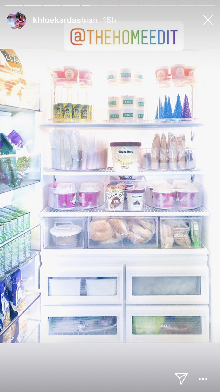 Khloe Kardashian Fridge Interior