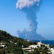 The Stromboli volcano erupted dramatically, as seen from the nearby island of Panarea