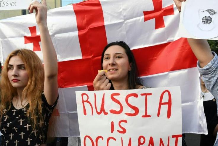 President Vladimir Putin signed a decree banning Russian airlines from flying to Georgia from July 8 in response to anti-government rallies in the ex-Soviet neighbour