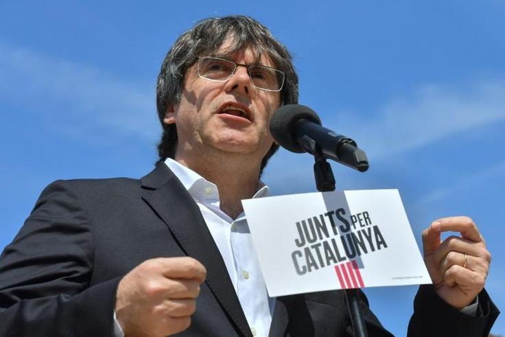 The European Parliament has suspended the accreditation of all newly elected Spanish members after Carles Puigdemont, pictured, and another Catalan separatist MEP were denied access to the building, sources have said