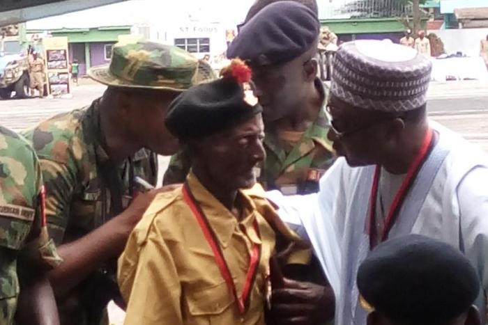 104- year-old World War ll Veteran of the Nigerian Army,  Adamo Aduku (NAN)