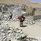 Syrian refugees have been ordered by the Lebanese government to demolish cinderblock shelters