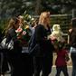 People attend the funeral of Salvadoran migrant Oscar Martinez and his toddler daughter Valeria, who both drowned while trying to cross the Rio Grande from Mexico to the United States, at La Bermeja cemetery in San Salvador on July 1, 2019