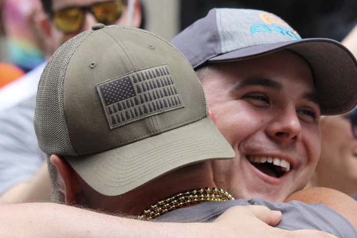 Man Goes Viral Giving Free 'Dad Hugs' at Pride