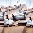 CCTV footage shows how robbers used salt and saliva to break into a car and stole valuables