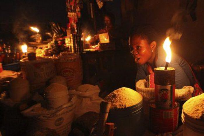 At night in several places across Nigeria, it is darkness