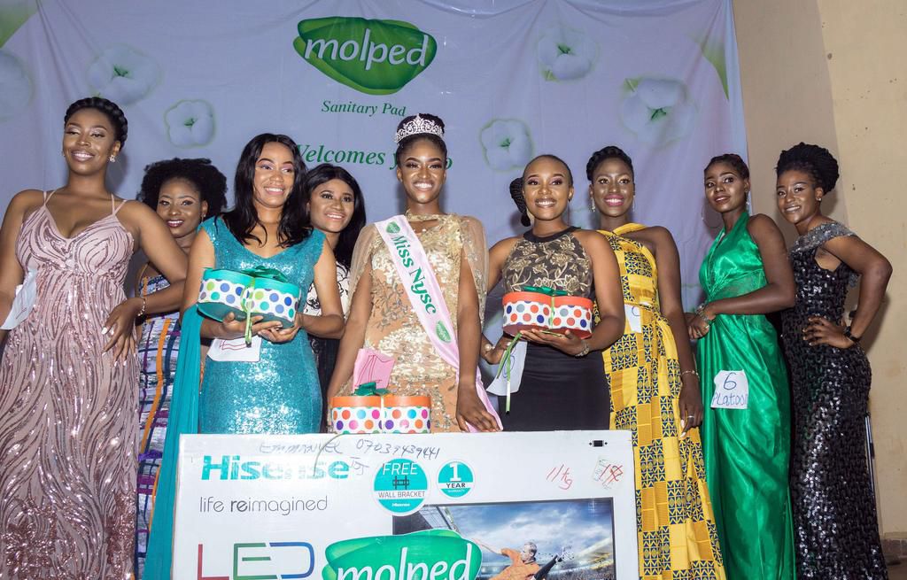 Molped sanitary pad sponsors Miss NYSC Lagos & Jos