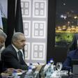 Palestinian prime minister Mohammad Shtayyeh (L) has agreed to cancel planned raises for ministers after they were leaked online