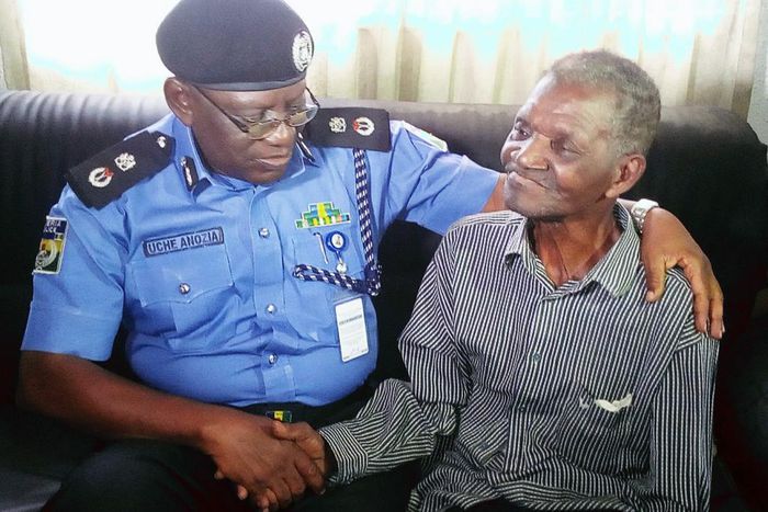 Bayelsa Police Commissioner, Mr Uche Anozia with Pa Commander Siasia (NAN)