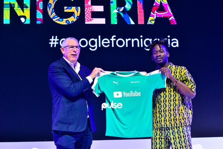 Lyor Cohen announcing YouTube's partnership with Mr Eazi at the Google for Nigeria event on Wednesday, July 25, 2019
