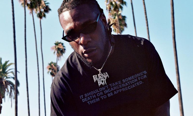 Burna Boy in the sunny streets of California (Aidan Cullen/Rolling Stone)