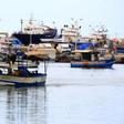 A fishing boat is pictured in the southern Tunisian port of Zarzis, where 75 migrants had been stranded for two weeks
