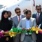 Mogadishu mayor Abdirahman Omar Osman (seen here 3rd L at a ceremony) has died from wounds sustained in a July 24 attack on his office