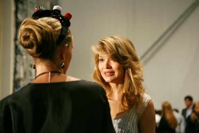 Gulnara Karimova, shown here backstage at a New York fashion show in 2010, stopped short of acknowledging guilt but apologised to the people of Uzbekistan for "disappointment that I might have brought"
