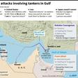 Suspected attacks involving tankers in the Gulf