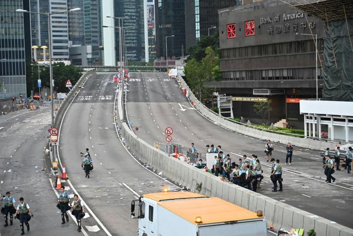 Hong Kong police wrested back control of the city's streets overnight, and appear determined to prevent any further demonstrations by people angry over the government's extradition bill