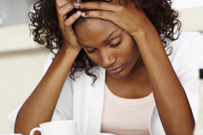 Stressed woman(ebony)