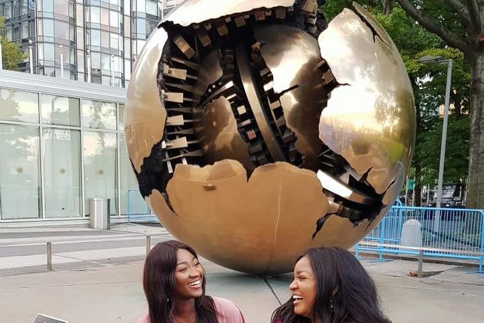 Omotola Jalade Ekeinde is probably one of the happiest women on earth at the moment as her daughter, Meraiah Ekeinde bags two degrees at the age of 19 [Instagram/Miimii_e]