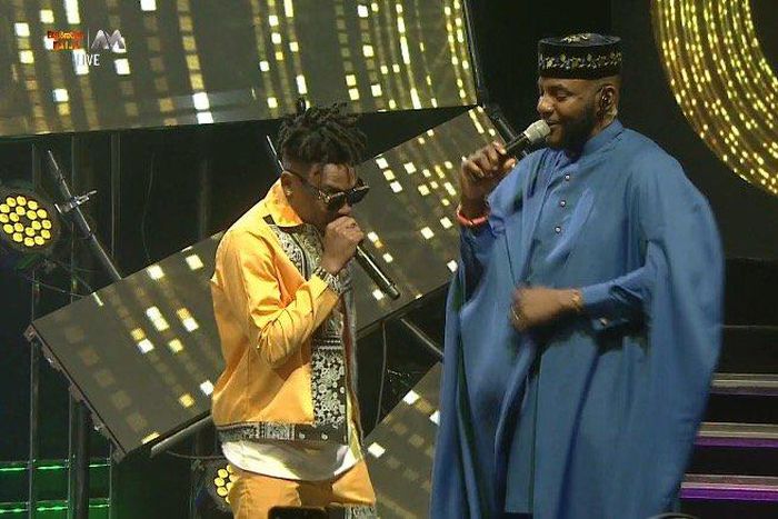 Mayorkun told Ebuka Obi-Uchendu that he's rooting for Tacha in the BBNaija Pepper Dem house. [Twitter/BigBroNaija]