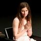 Amanda Knox (R) addresses a panel discussion titled "Trial by Media" during the Criminal Justice Festival at the Law University of Modena, northern Italy on June 15, 2019