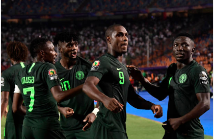 Ahmed Musa, Chidozie Awaziem, Odion Ighalo and Oghenekaro Etebo (JAVIER SORIANO/AFP/Getty Images)