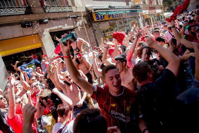 English supporters filled the Madrid streets ahead of the Champions League final