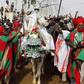 The annual procession sees the traditional mayor of Kano, Muhammadu Sanusi, go through the town on horseback and pay tribute to the governor