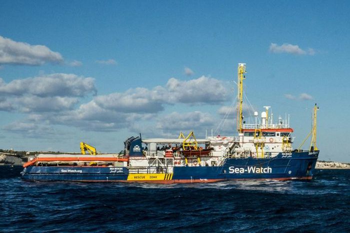 The Dutch-flagged rescue vessel Sea Watch 3 has entered Italian territorial waters after spending 14 days sailing back and forth off the coast of Italy's southermost island.