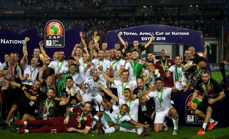 Algeria celebrated a first Africa Cup of Nations title since 1990