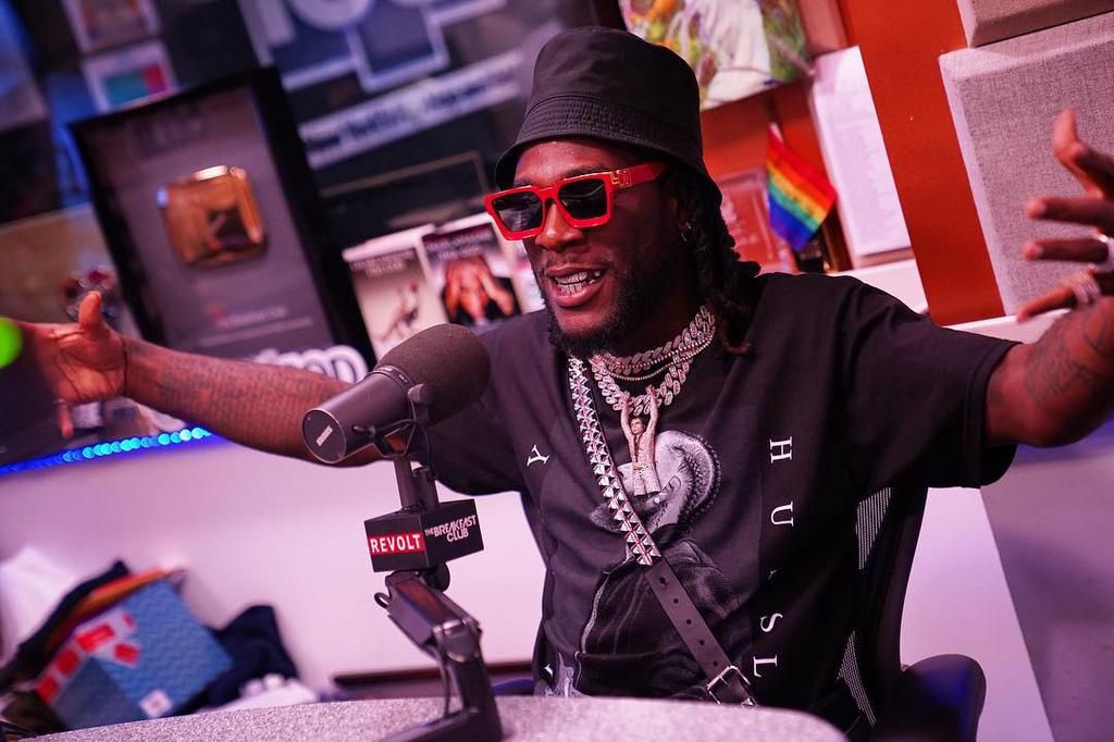 Burna Boy appears on Power 105.1 New York radio show, 'The Breakfast Club' hosted by Charlamagne Tha God, Angela Yee and DJ Envy on Friday, July 26, 2019. (Instagram/TheBreakfastClub)