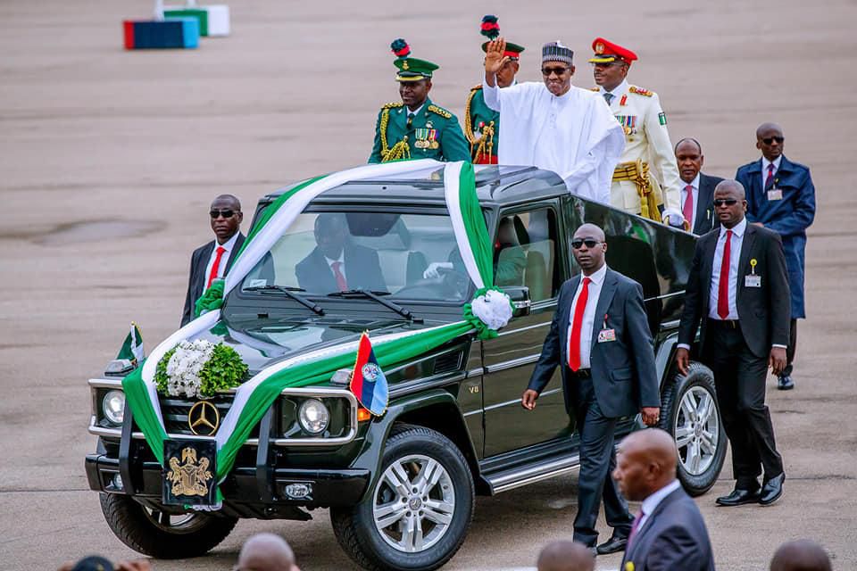 Muhammadu Buhari during swearing-in ceremony (Facebook/Femi Adesina)