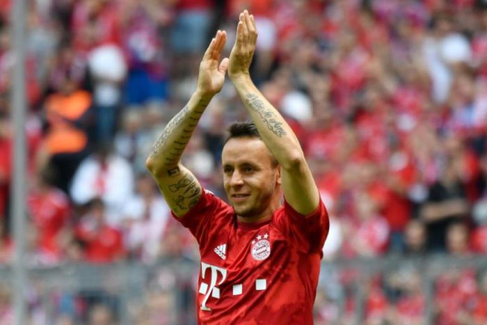 Rafinha was given an emotional send-off when he played his final game for Bayern Munich last month