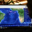 The web site Global Fishing Watch at the headquarters of the NGO Oceana in Washington