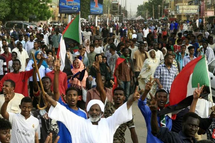 Tens of thousands of Sudanese took to the streets on Sunday demanding civilian rule