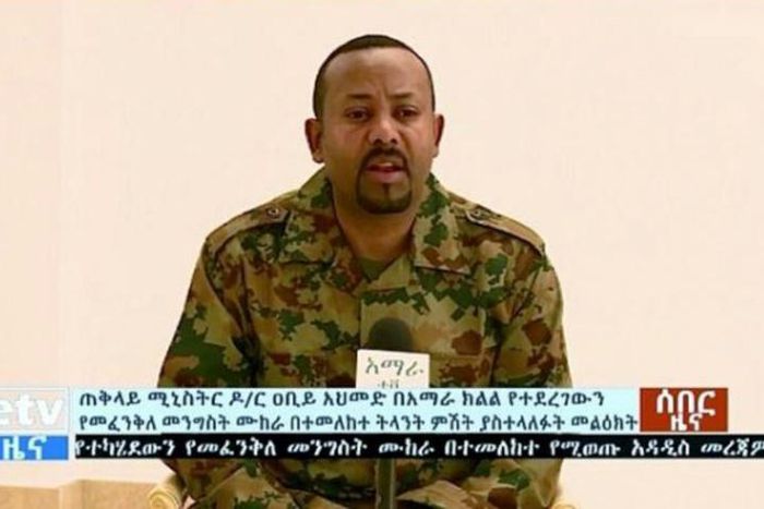 Ethiopia's Prime Minister Abiy Ahmed took to national television dressed in military fatigues and described the situation in Amhara as an attempted coup