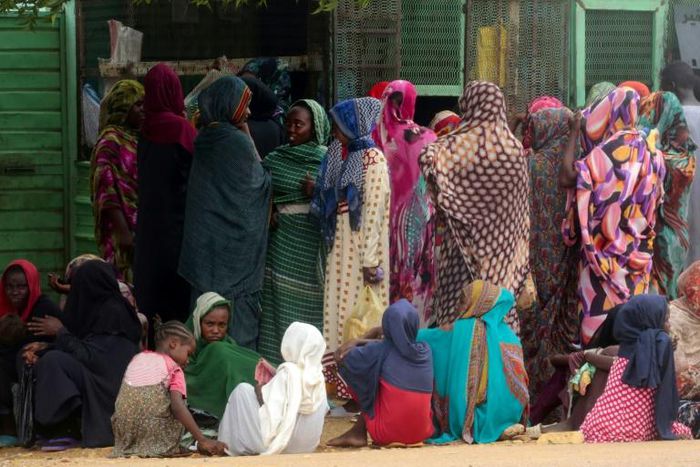 Women queue for hours outside a bakery in the Sudanese city of Al-Obeid where the chronic shortage of bread prompted a protest by schoolchildren in which five were shot dead